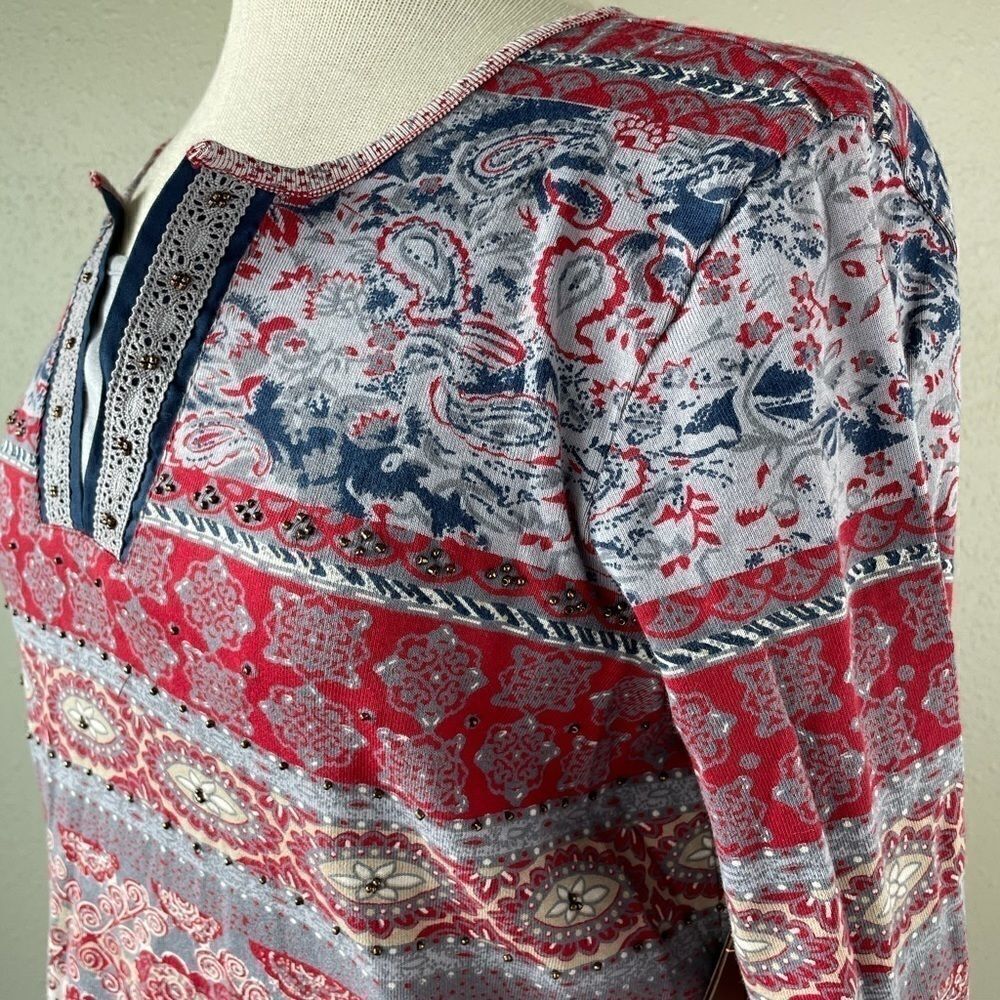 NWT Multiples Boho Style Top Size M - Picture 5 of 10